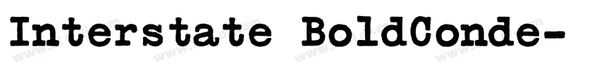 Interstate BoldConde字体转换